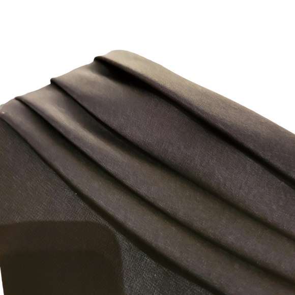 LORI ANN Montreal 10 Party Dress Black, Around Neck Folded Satin Collar Broch fr - Picture 12 of 12